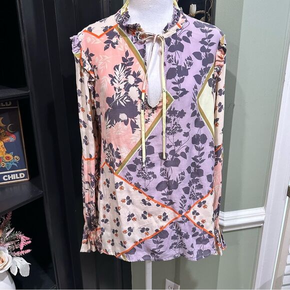 Sanctuary Floral Patchwork Boho Blouse - Size M - Picture 1 of 11
